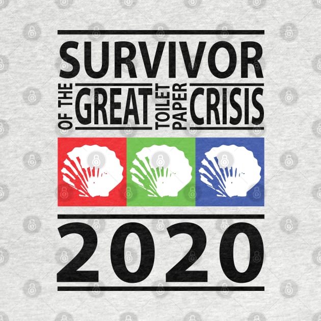 3 Seashells Toilet Paper Survivor 2020 (BLACK RGB) by albinochicken